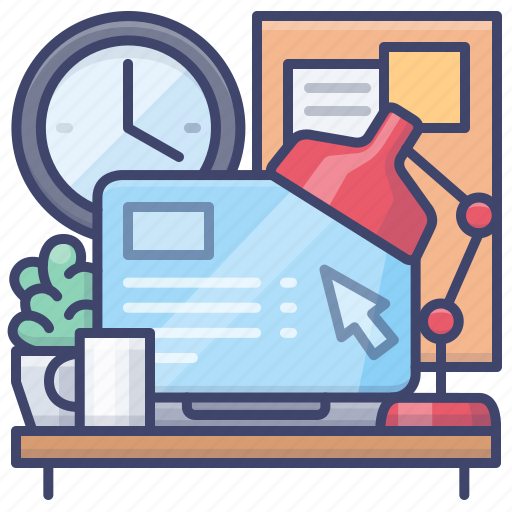 Desk, office, work, workplace icon - Download on Iconfinder