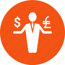 avatar, dollar, employee, income, money, person