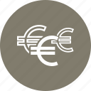 euro, money, sign