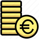 business, cash, coins, currency, euro, financial, money
