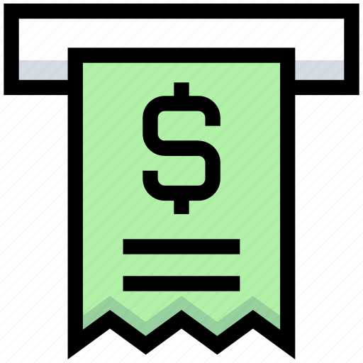 Atm, bill, business, dollar, financial, machine, receipt icon - Download on Iconfinder