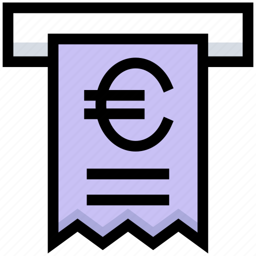 Atm, bill, business, euro, financial, machine, receipt icon - Download on Iconfinder