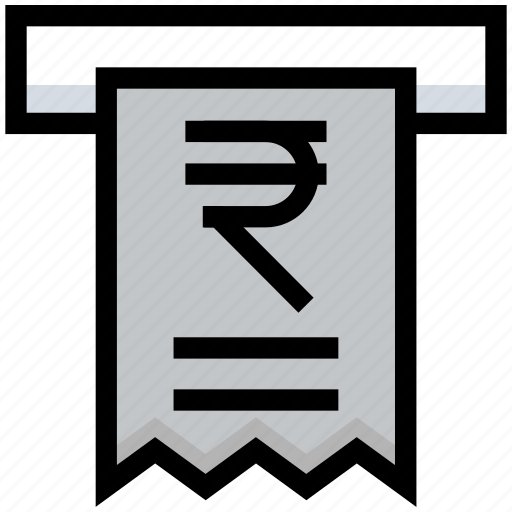 Atm, bill, business, financial, machine, receipt, rupee icon - Download on Iconfinder