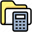 accounting, business, calculator, financial, folder, storage