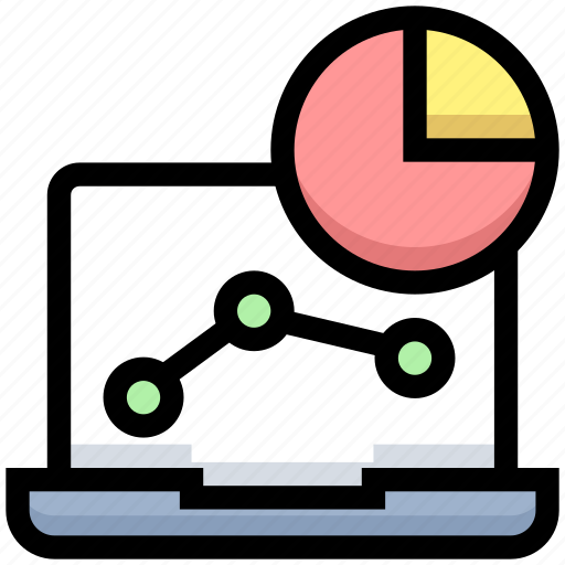 Business, financial, graph, laptop, pie chart, statistics icon - Download on Iconfinder