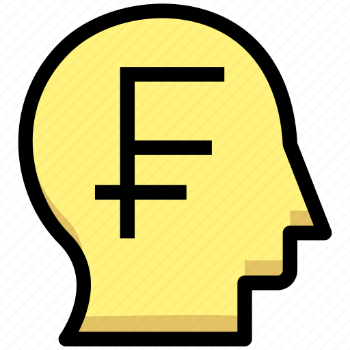 Brain, business, financial, franc, head, money, thought icon - Download on Iconfinder