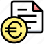 bill, business, document, euro, file, financial, money 