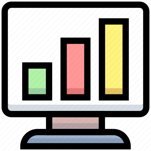 Bar, business, computer, financial, graph, monitor icon - Download on Iconfinder