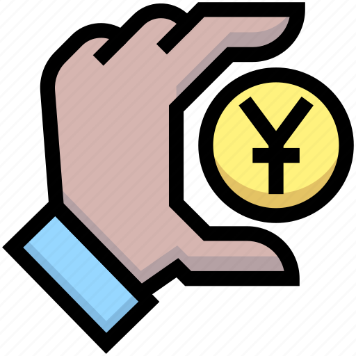 Business, coin, financial, hand, money, yuan icon - Download on Iconfinder