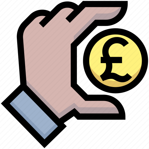 Business, coin, financial, hand, money, pound icon - Download on Iconfinder