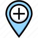 add, business, financial, gps, location, map pin