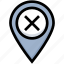 business, delete, financial, gps, location, map pin 