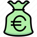 bag, business, cash, euro, financial, money
