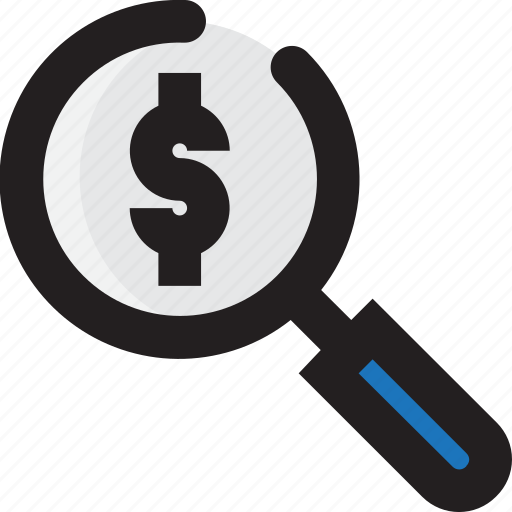 Business, dollar, finance, search icon - Download on Iconfinder