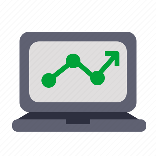 Business, digital, economics, laptop, stats icon - Download on Iconfinder