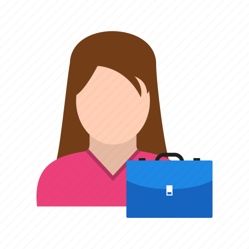 Female, woman with briefcase, woman icon - Download on Iconfinder