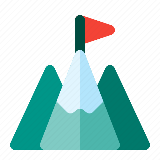 Business, goals, millestone, mountain, target icon - Download on Iconfinder