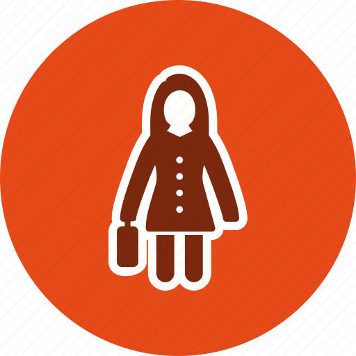 Female, portfolio, woman with briefcase icon - Download on Iconfinder
