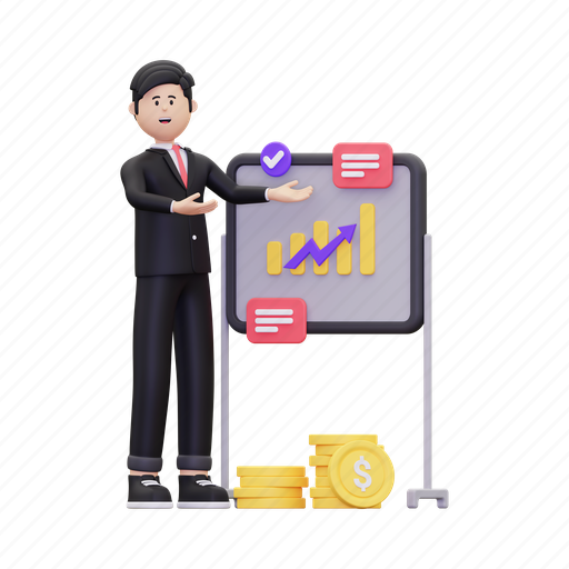 Businessman, manager, business, employee, successful, success, achievement 3D illustration - Download on Iconfinder