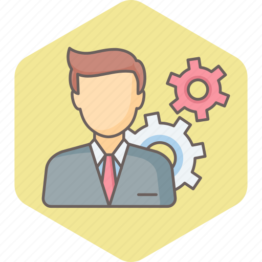 Man, management, business, control, gear, options, settings icon - Download on Iconfinder