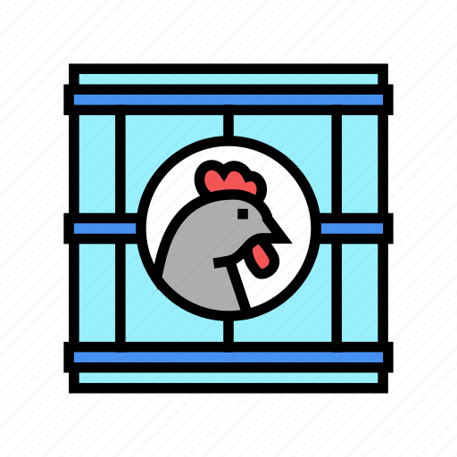 Chicken, box, meat, factory, feather, equipment icon - Download on Iconfinder