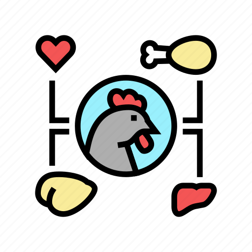 Chicken, eatery, part, meat, factory, feather icon - Download on Iconfinder