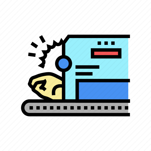 Cutting, chicken, machine, meat, factory, feather icon - Download on Iconfinder