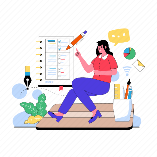 Data, writing, job, content, vector illustration - Download on Iconfinder