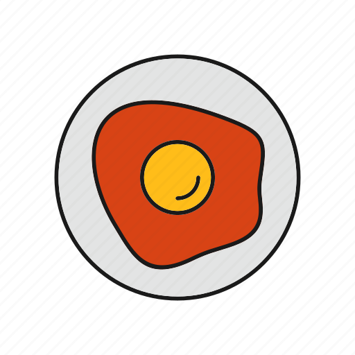 Boiled, egg, fry, half, pan icon - Download on Iconfinder