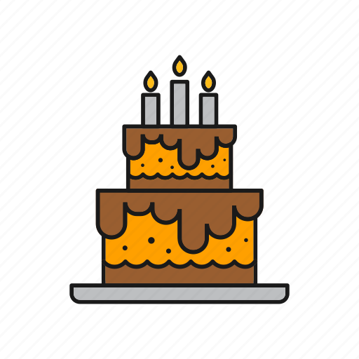 Anniversary, birthday, cake, candle, celebration, happy icon - Download on Iconfinder
