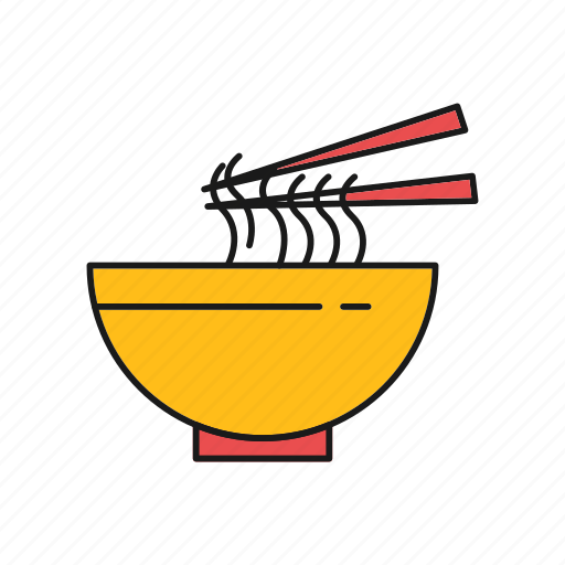 Bowl, chopsticks, food, noodles icon - Download on Iconfinder