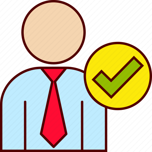 Approve, business, man, tick icon - Download on Iconfinder