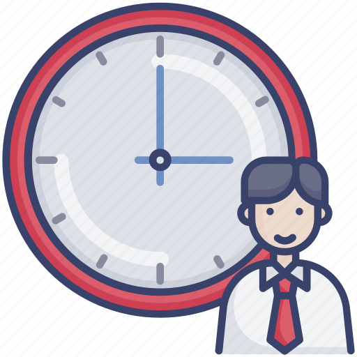 Account, business, clock, employee, man, time, user icon - Download on Iconfinder