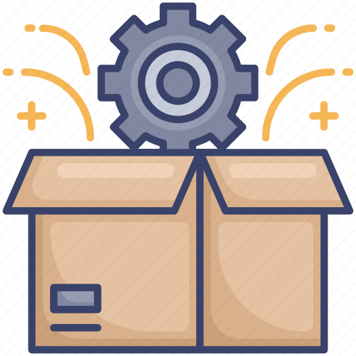 Box, gear, options, package, preferences, settings, unbox icon - Download on Iconfinder
