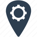 location, navigation, pin, settings 