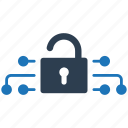 lock, network, protection, secure, unlock