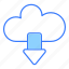 download, arrow, cloud, storage, cloud data 
