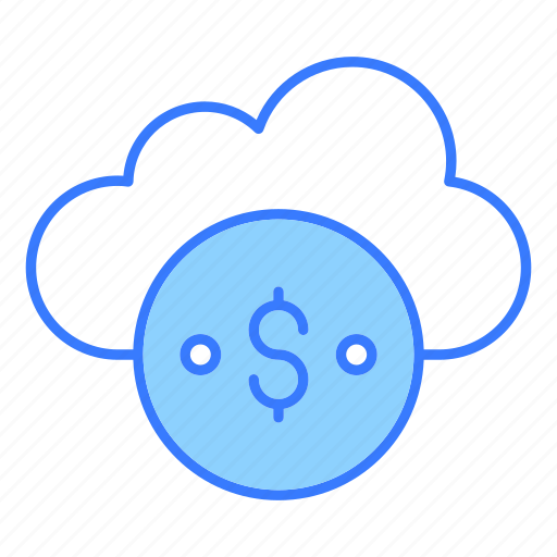 Cloud banking, cloud storage, cloud computing, coin, money icon - Download on Iconfinder