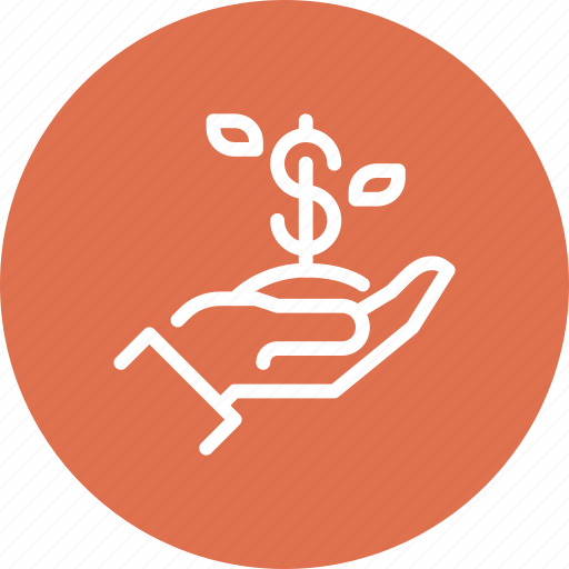 Debt, growth, hand, investment, loan, money, plant icon - Download on Iconfinder