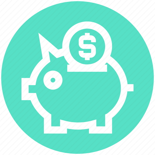 Coin, dollar, money, pig, piggy bank, saving icon - Download on Iconfinder