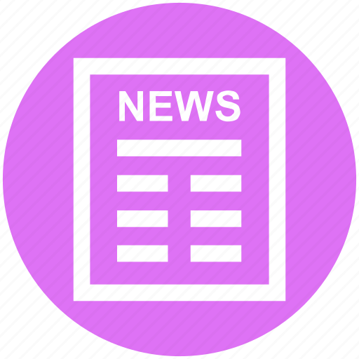 Business, news, news article, newsletter, newspaper, press icon - Download on Iconfinder