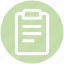 assessment, checkmark, clipboard, list, report, tasks 