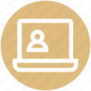 avatar, business, laptop, person, profile, user