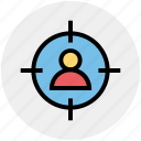 business target, focus, man, person target, target, user target 
