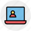 avatar, business, laptop, person, profile, user 