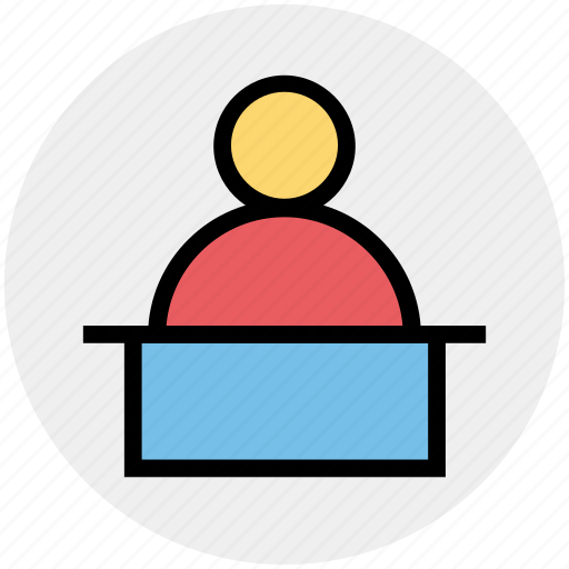 Desk, man, office, person, worker, working, workplace icon - Download on Iconfinder