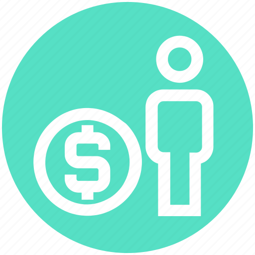 Business, coin, dollar, man, money, office, people icon - Download on Iconfinder