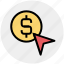 arrow, business, coin, currency, dollar, money 