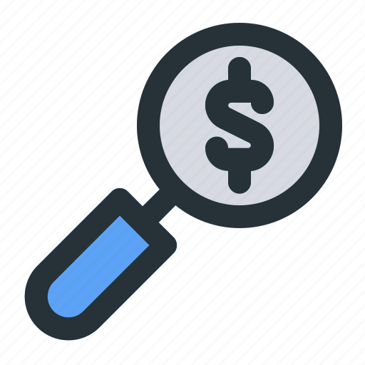 Budgeting, business, dollar, invesment, management, money, search icon - Download on Iconfinder