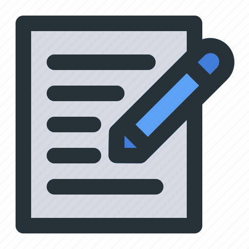 Agreement, business, document, file, management, pencil, writing icon - Download on Iconfinder